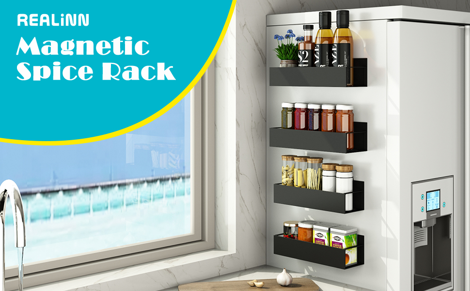 Magnetic spice rack